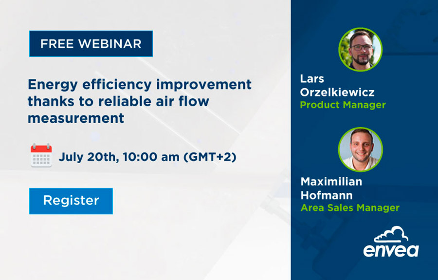 Webinar: Energy efficiency improvement thanks to reliable air flow measurement